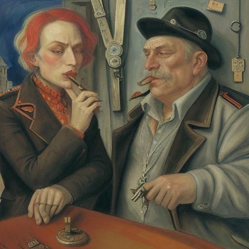 Locksmith Vasya and Divorce, in Expressionist Style
