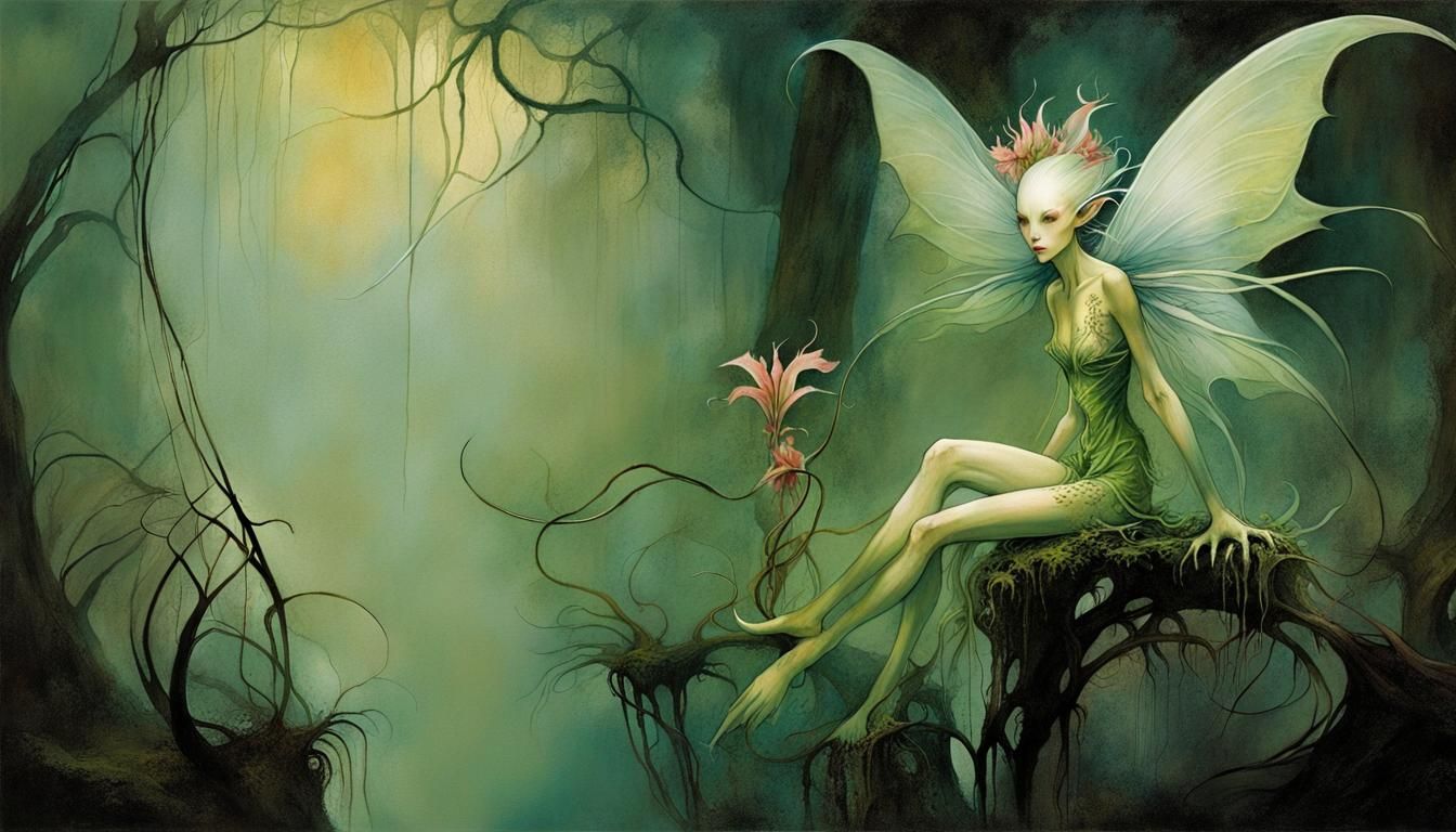 Alien Fairy in Forbidden Woods: Bachelier and Nielsen Style