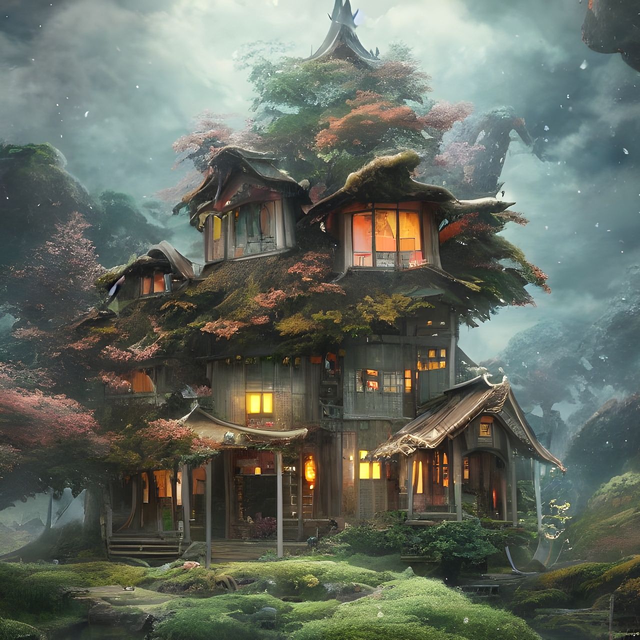 Whimsical Witch House Concept Art