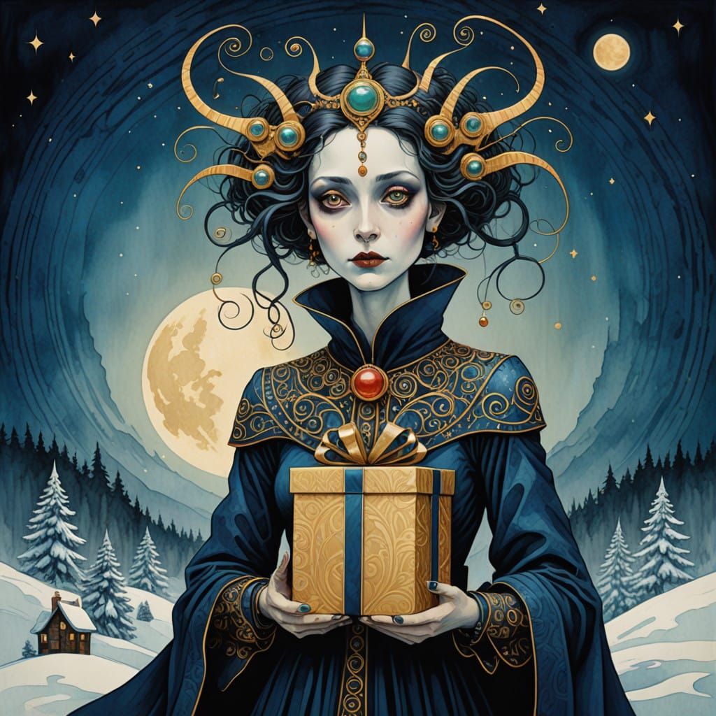 Majestic Alien Brings Whimsical Christmas Gifts in Dreamlike...