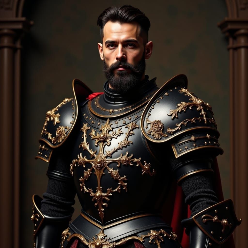 Baroque-Era Knight in Ornate Armor