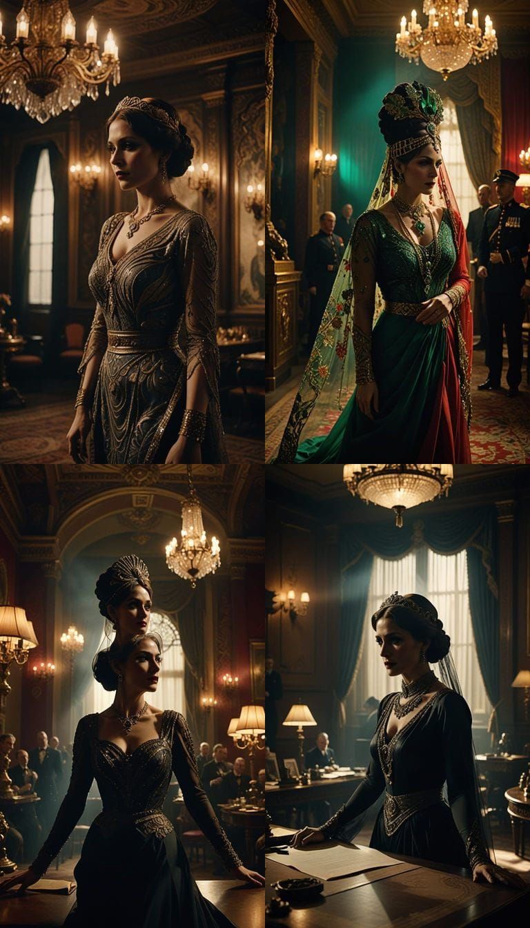 Sultry Spy Dances for High-Stakes Audience in Gilded Era Set...