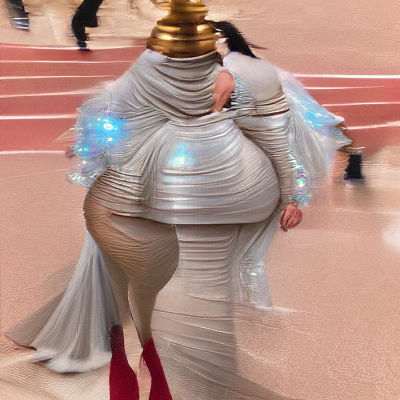 Monochrome Silhouette Figure in Black Fabric