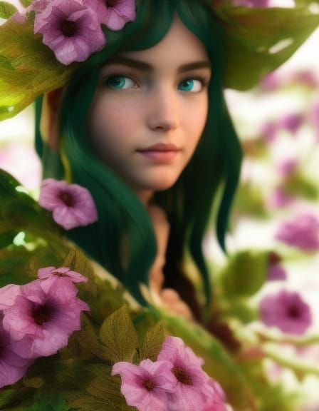 Detailed Portrait of a Young Elf in Surreal Style