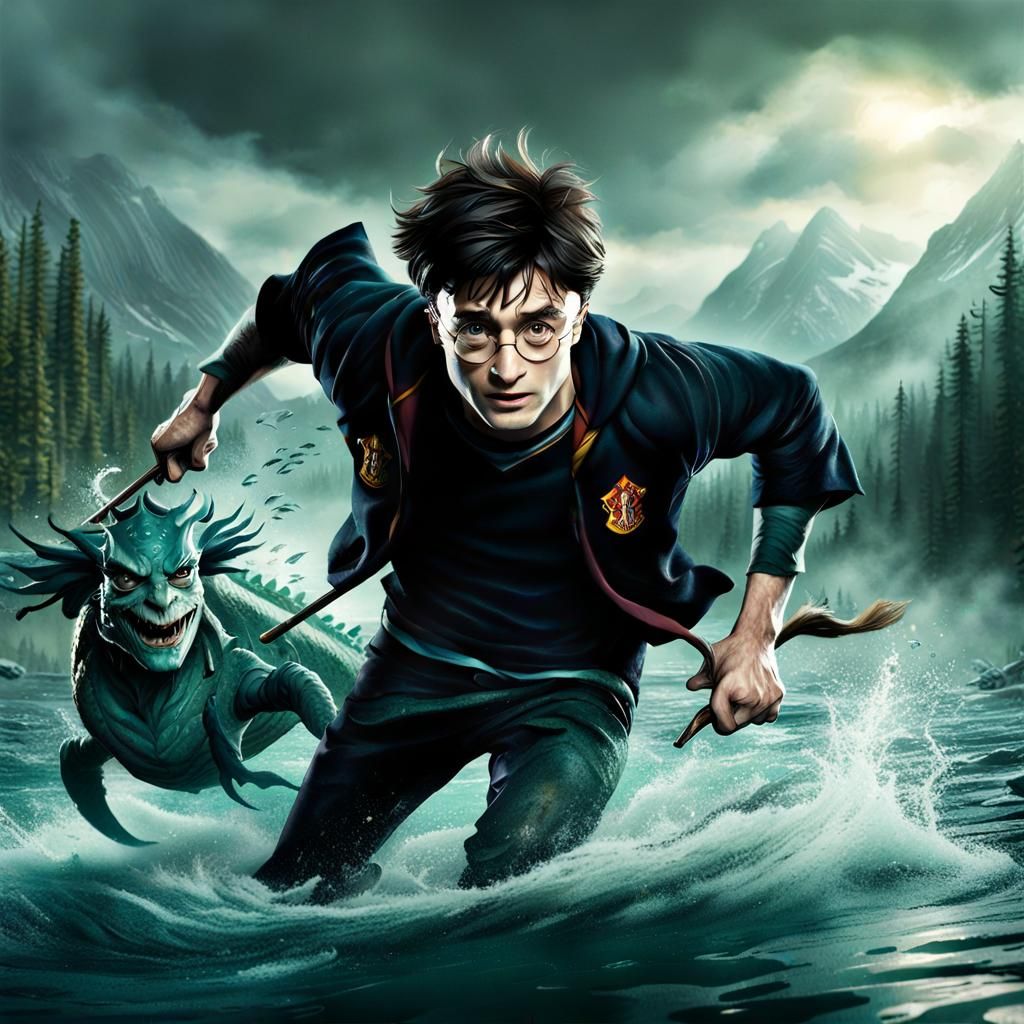 Harry Potter's Epic Battle in the Black Lake