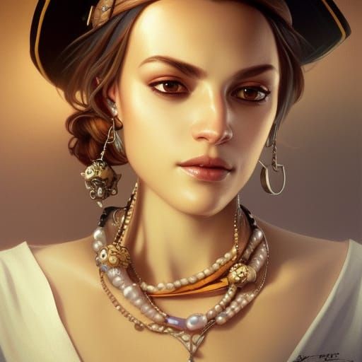 Pirate Woman Portrait with Volumetric Lighting