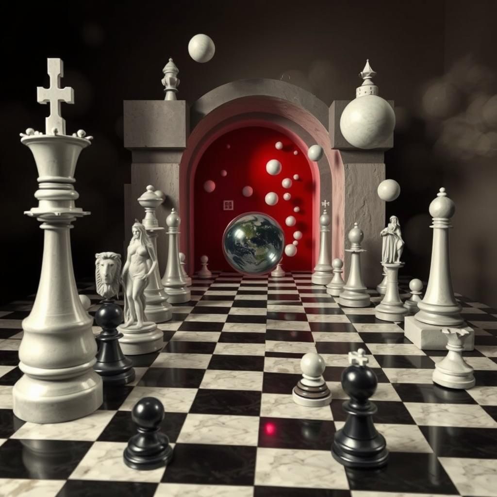 Surreal Unusual Chess Boards Puzzle Art Games Uncanny Valley...