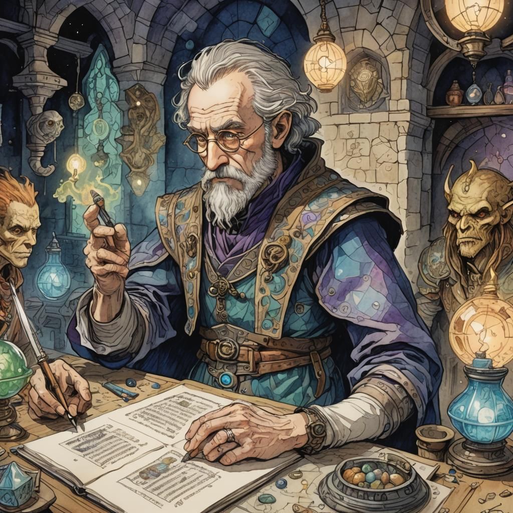 Psychoanalytical Drawing with Retro D&D Style