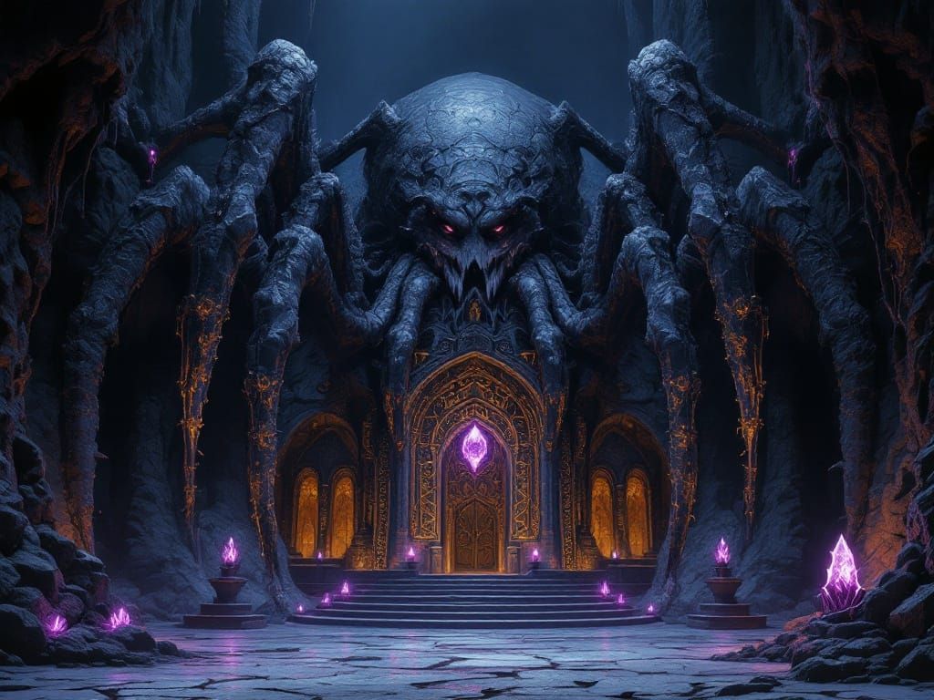 Drow Elf Temple of Obsidian and Shadows