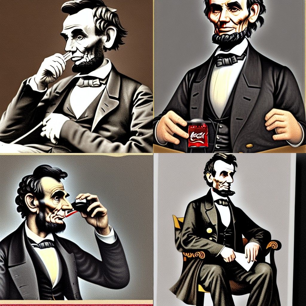 Abraham Lincoln Enjoys a Coke