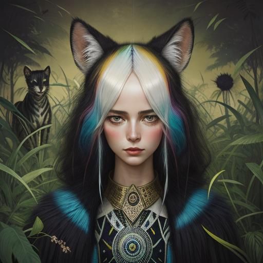 Wild Serengeti Landscape in Vibrant Pistmatic Colors