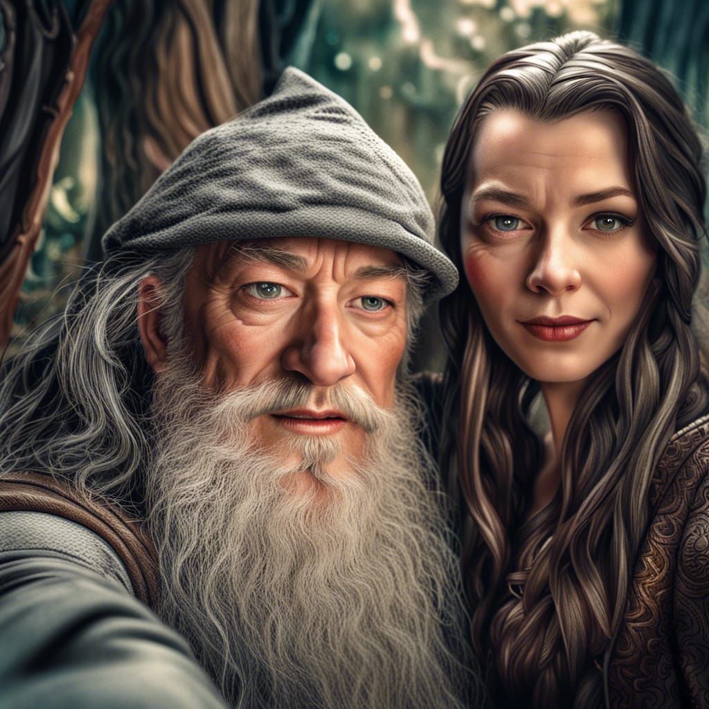 A Wizard Taking A Selfie With His Apprentice