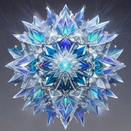 Ethereal Sugar Crystals in Art Deco Style