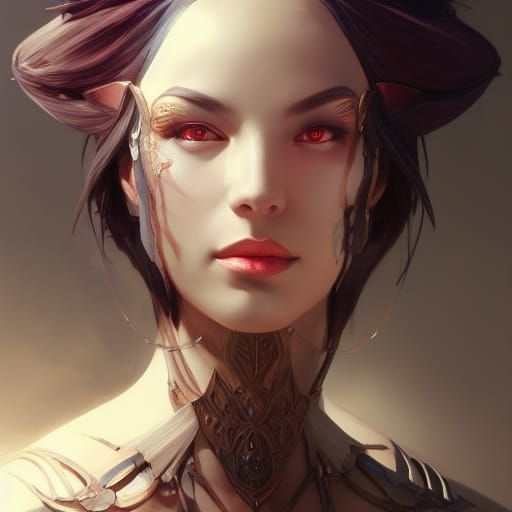 Nemesis: Punishment Goddess Portrait in Art Nouveau Style