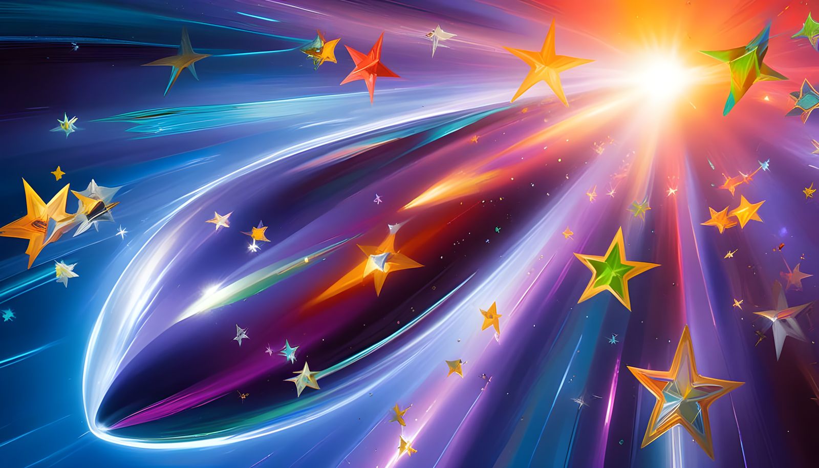 Sleek, Glowing, Interstellar Cylinder in Vibrant Antipasto O...