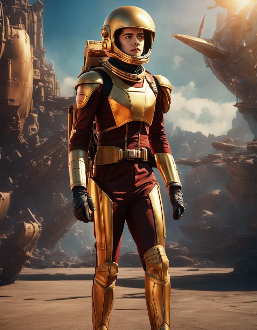 Golden Age Superheroine The Rocketeer in Action