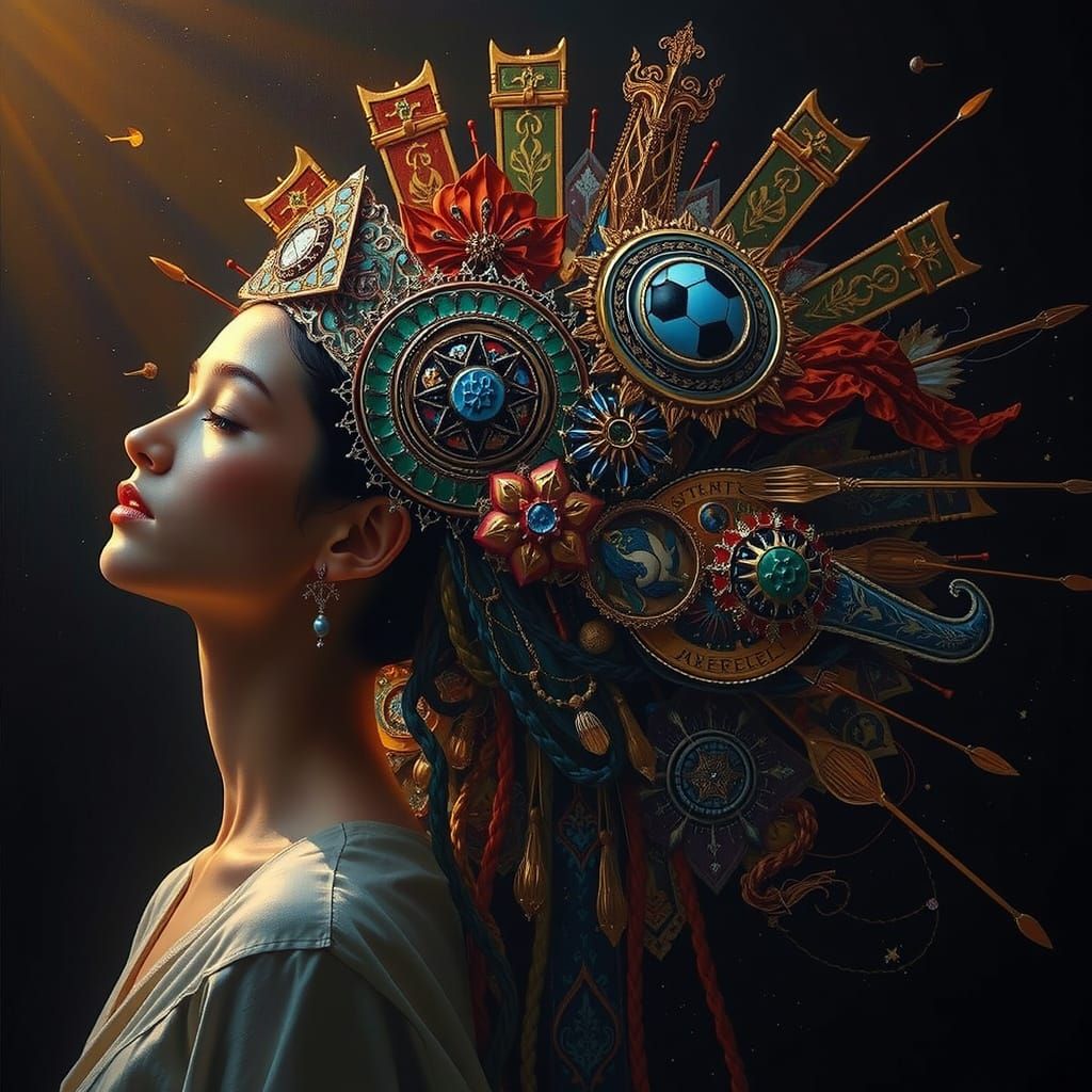 Masterpiece Painting of Beauty and Truth