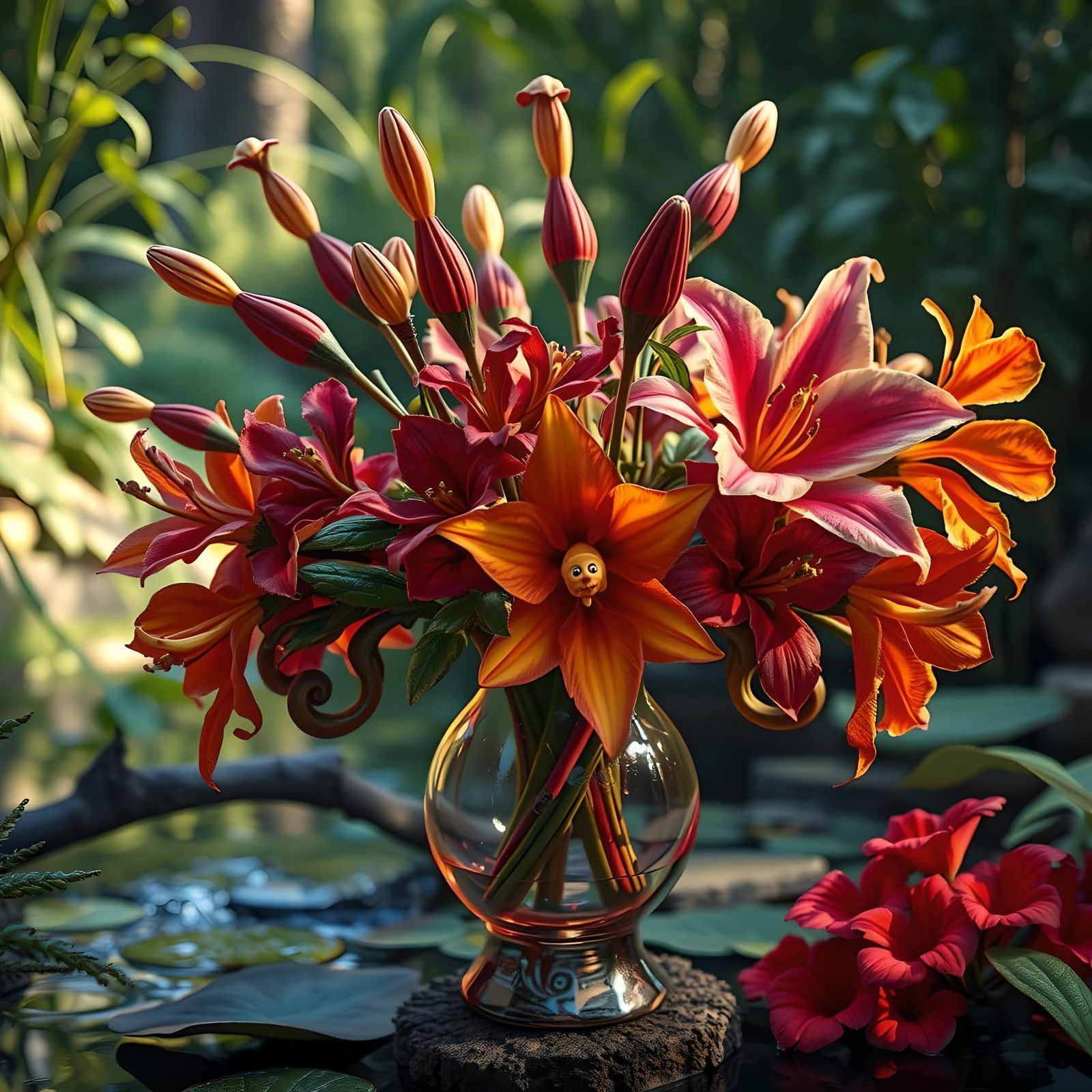 Exotic Alien Flowers with Odd Faces