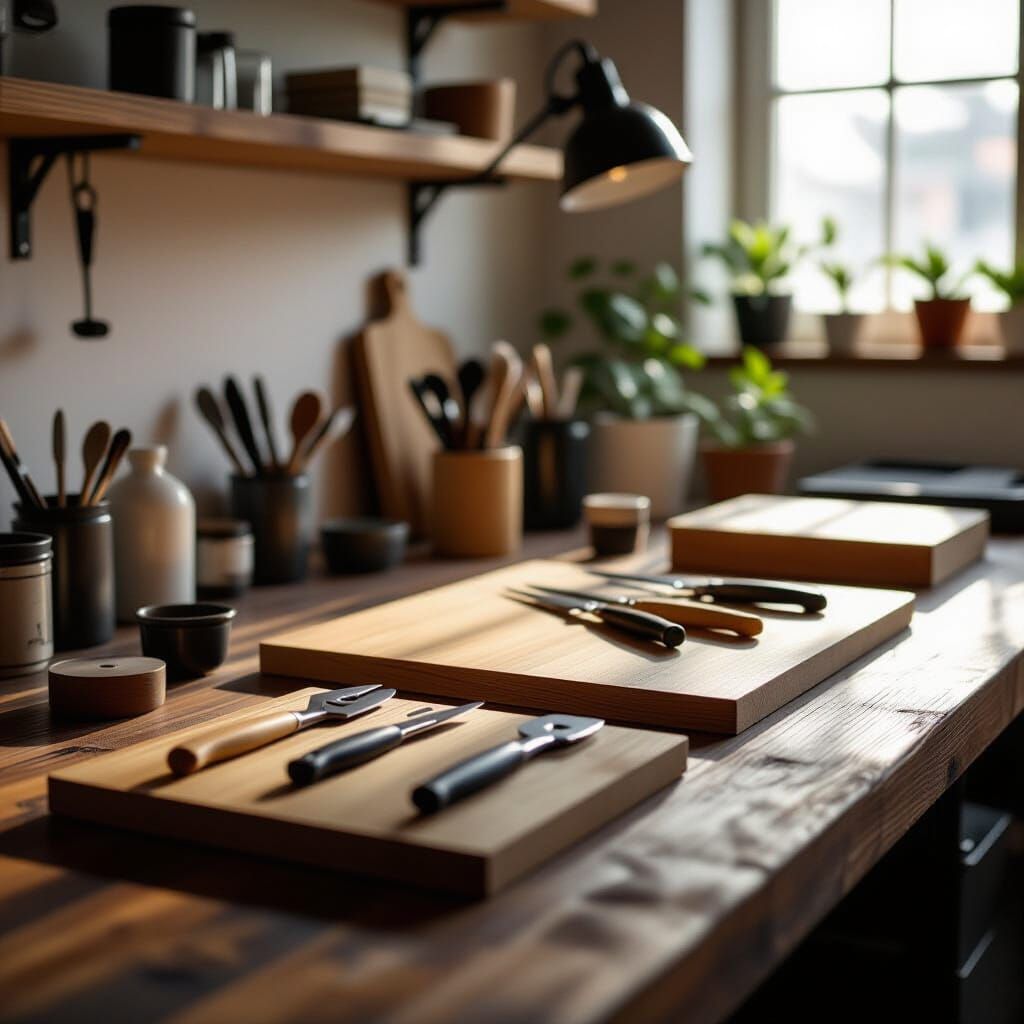 Photorealistic Organized Workbench in Soft Studio Light