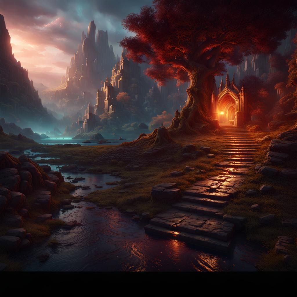 Cinematic Dark Fantasy Landscape in Unreal Engine