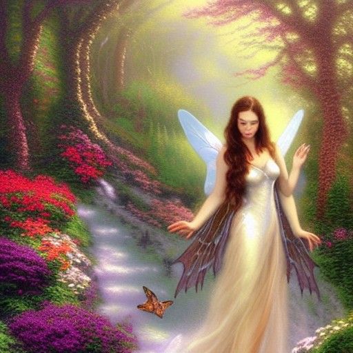 Ethereal Vampire Woman with Fairy Wings