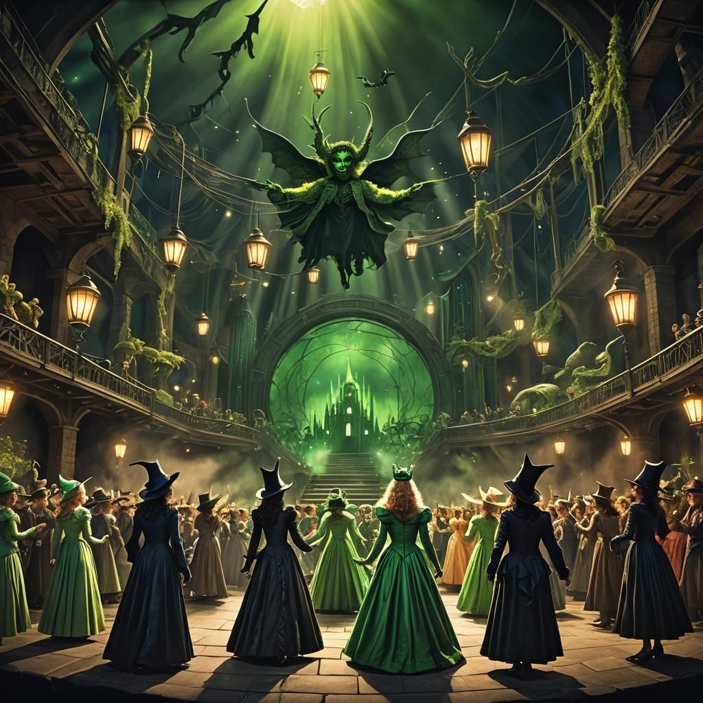 Wicked: The Musical in Dystopian Future, Dark Fantasy Art
