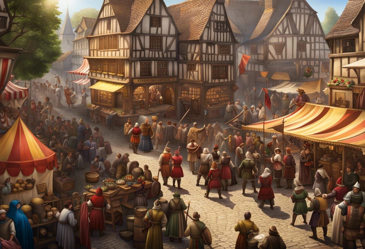 Medieval street markets in market towns were so popular in the middle ages
