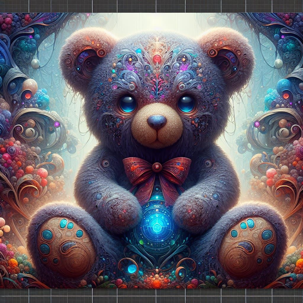 Fantastical Teddy Bear Matte Painting in 8K