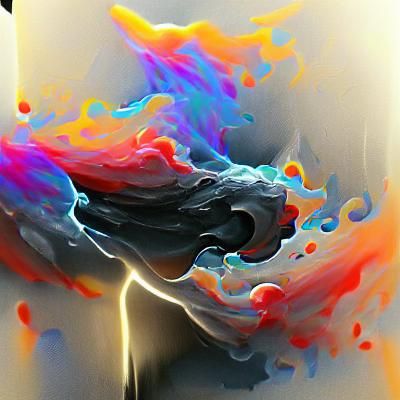 Energetic Tornado in Space: Neon Watercolor Painting