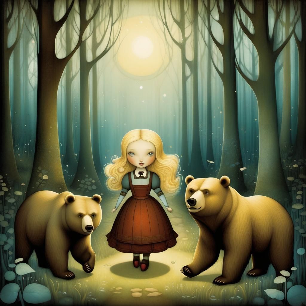 Enchanting Forest Stroll in Storybook Style