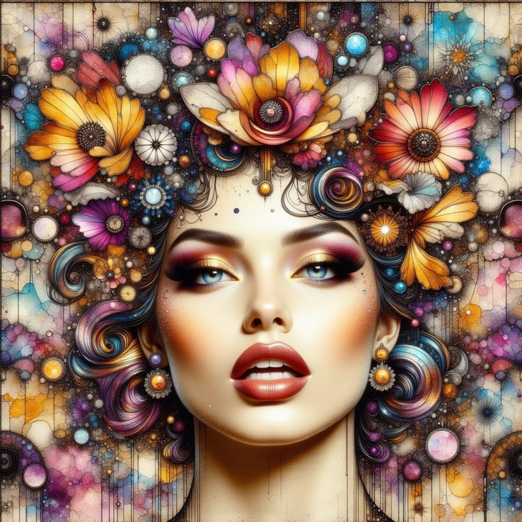 Seasoned Beauty in Crinkled Metallics Style