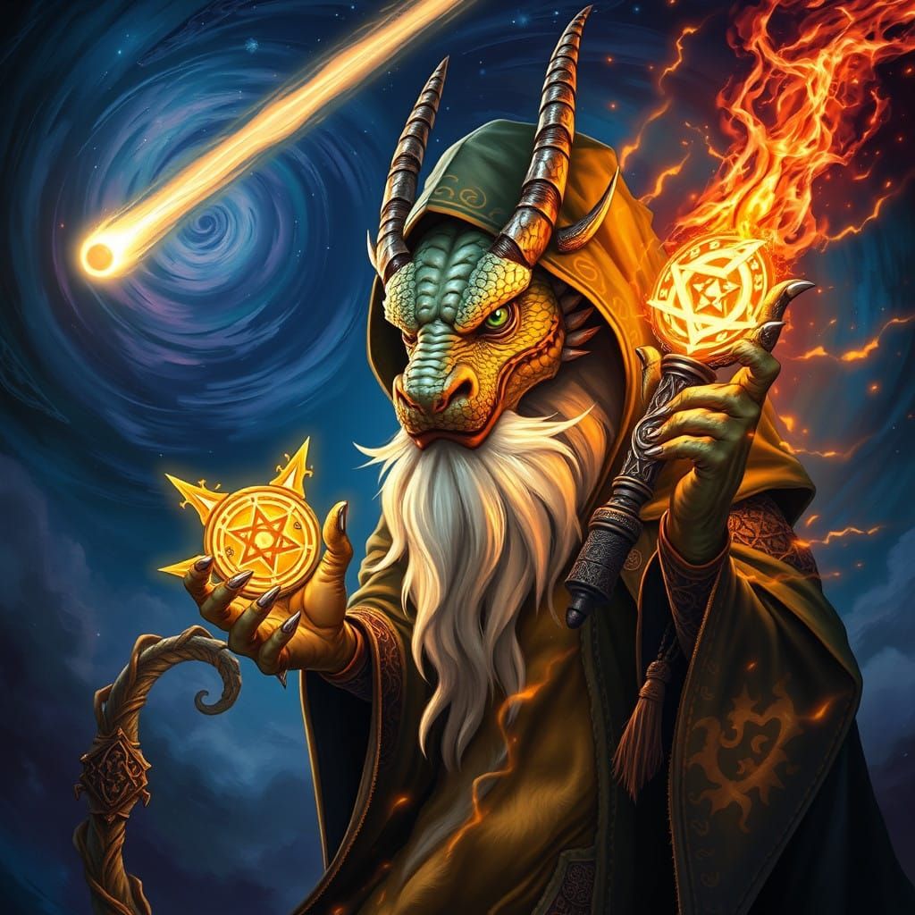 Mystical Dragon in Cosmic Glory