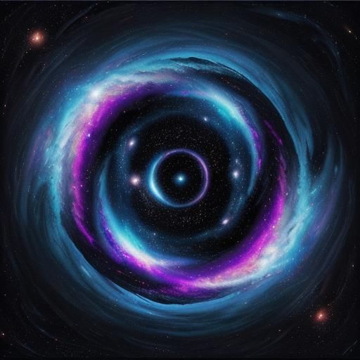 Surreal Portal in Void as Oil Painting