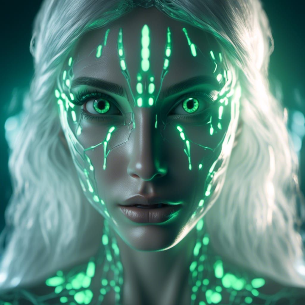 Glowing Woman Portrait