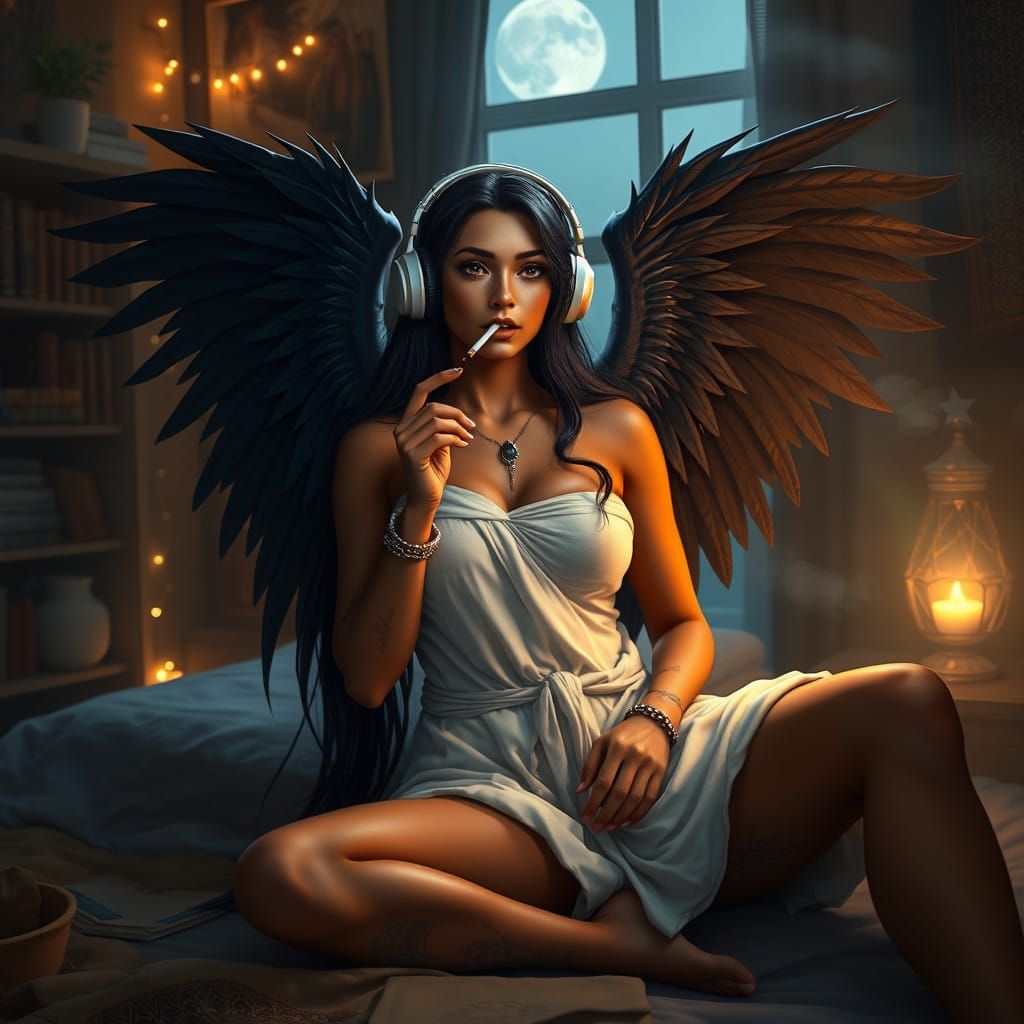 Ishtar, Goddess of Heaven and Earth, in Smoky Bedroom Sanctu...