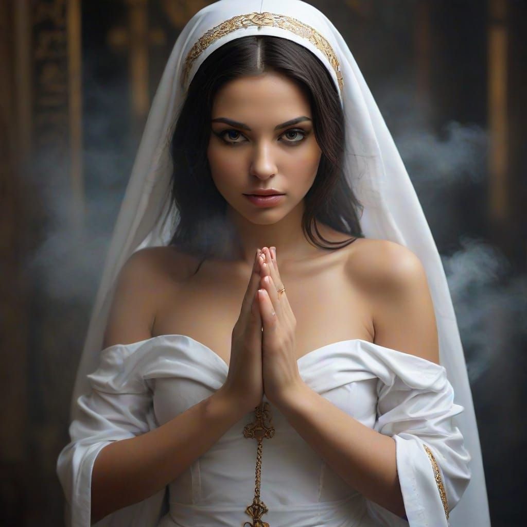 Enigmatic Devotion in Steamy Religious Art