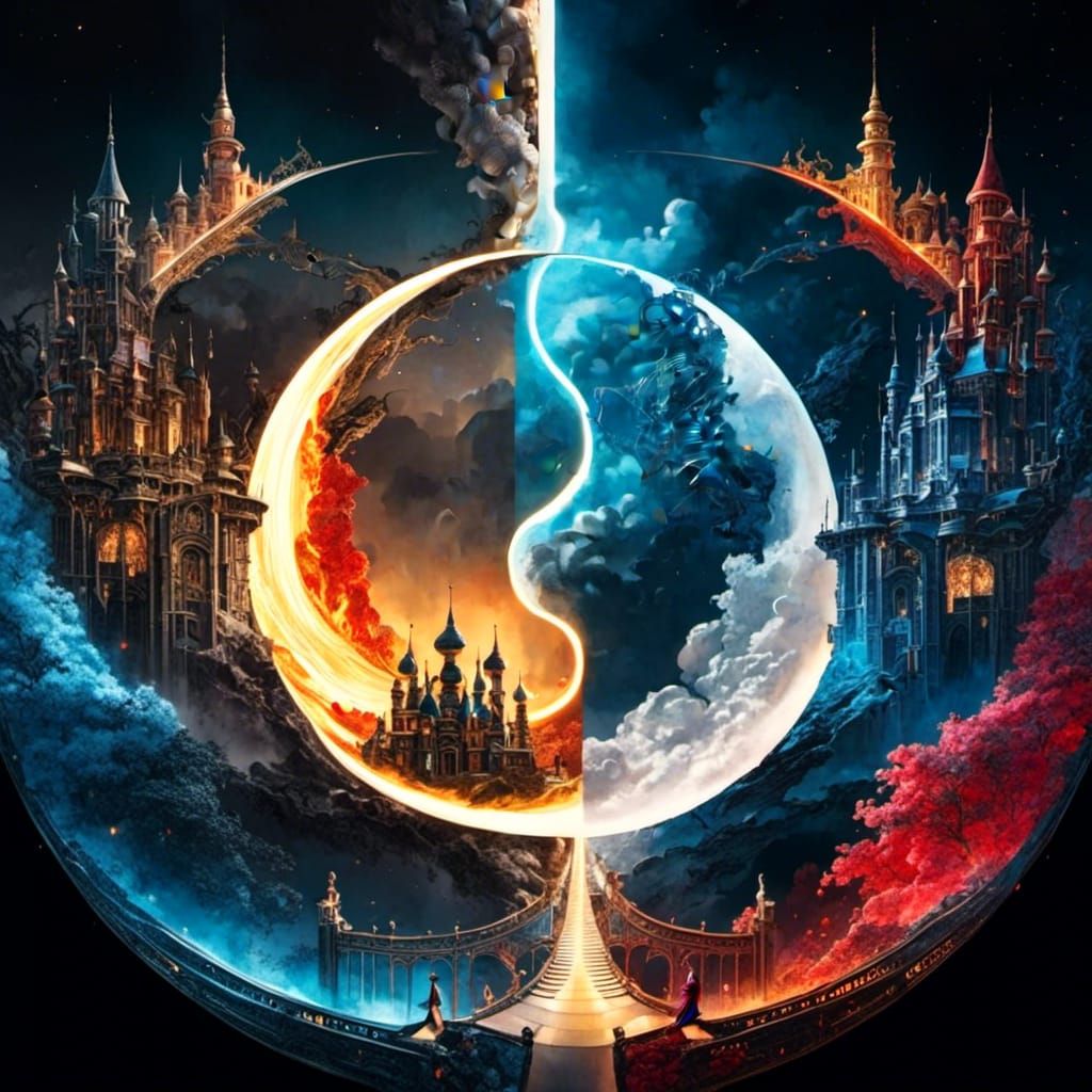 Dark and Light Princesses in Yin Yang Harmony