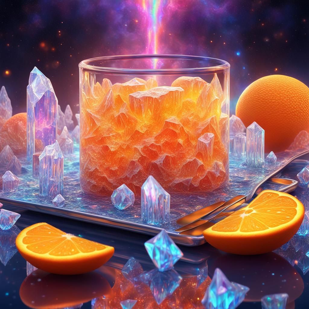 Rainbow Orange Marmalade with Crystal Ice