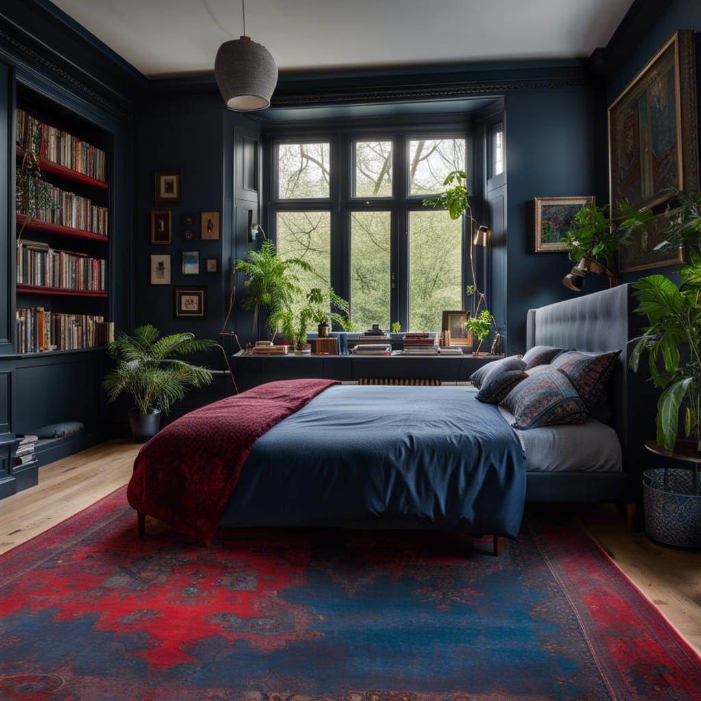 Ethereal Victorian Bedroom with Fish Tank