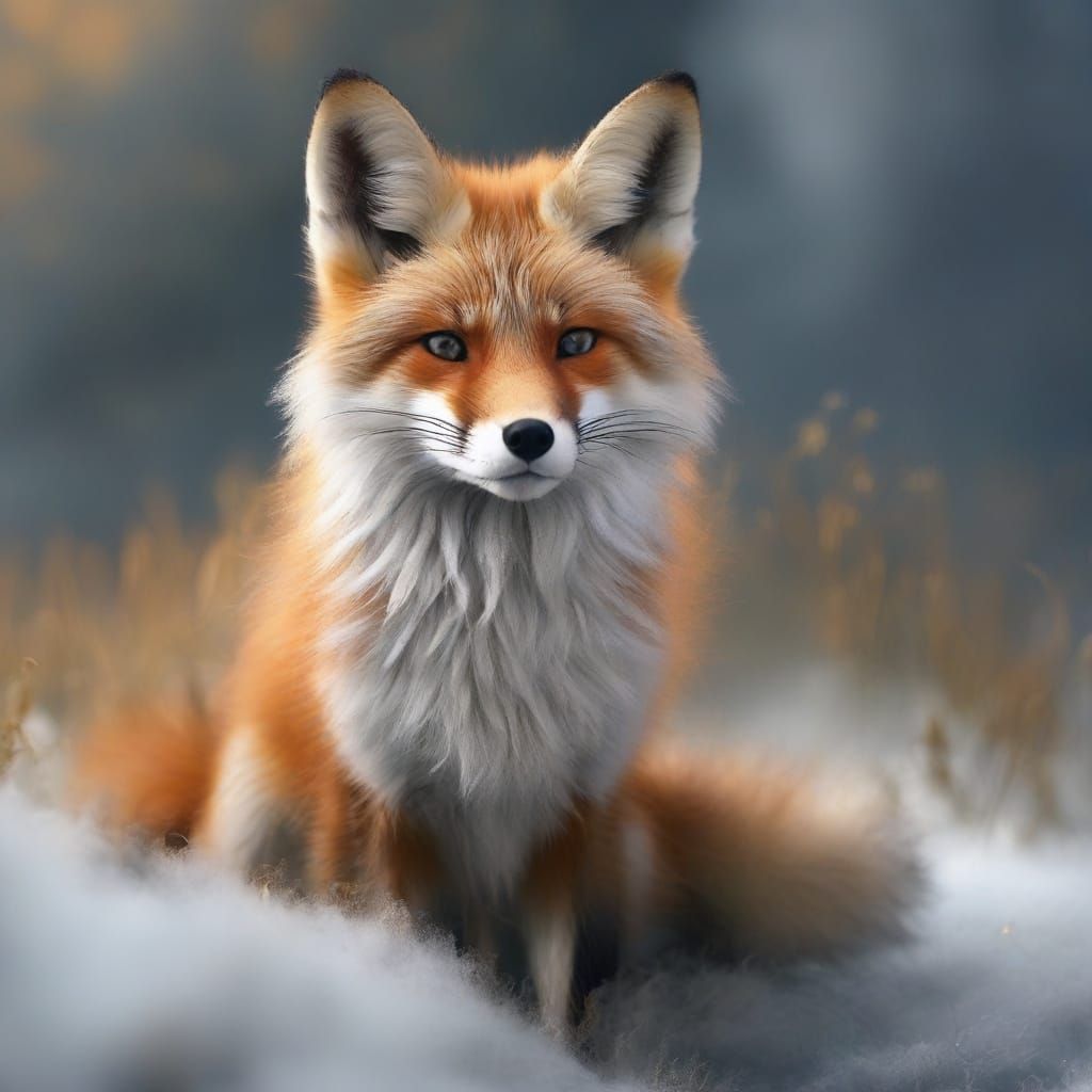 Enchanting Fox in Dreamlike Mist: Ethereal Digital Painting
