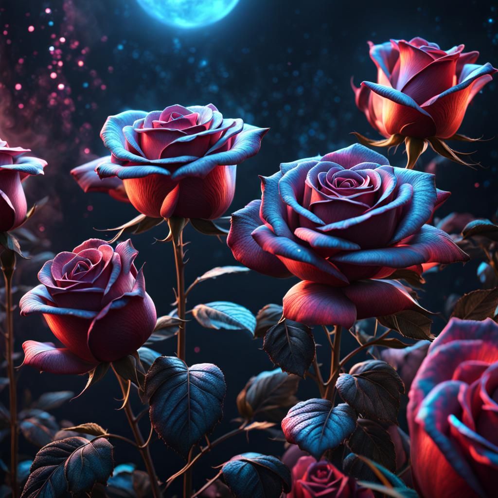 Holographic Roses with Celestial Accents