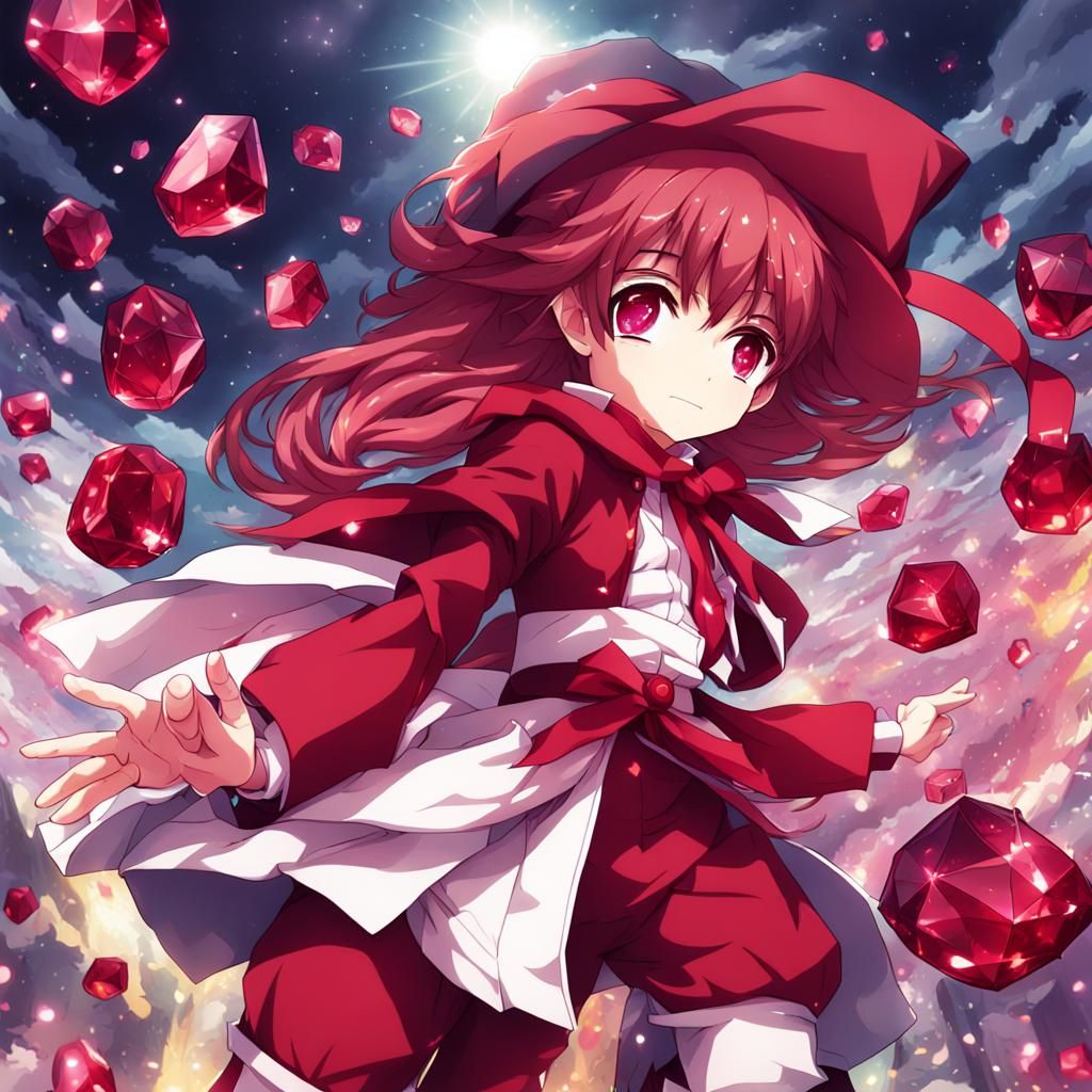 Ruby Crystal in Anime Style