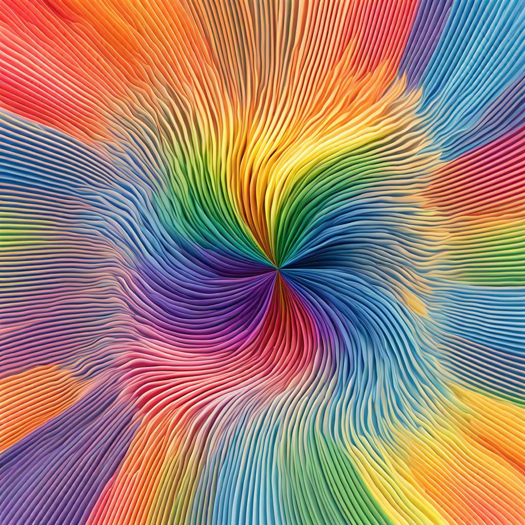 Vibrant Abstract Rainbow Swirl Design