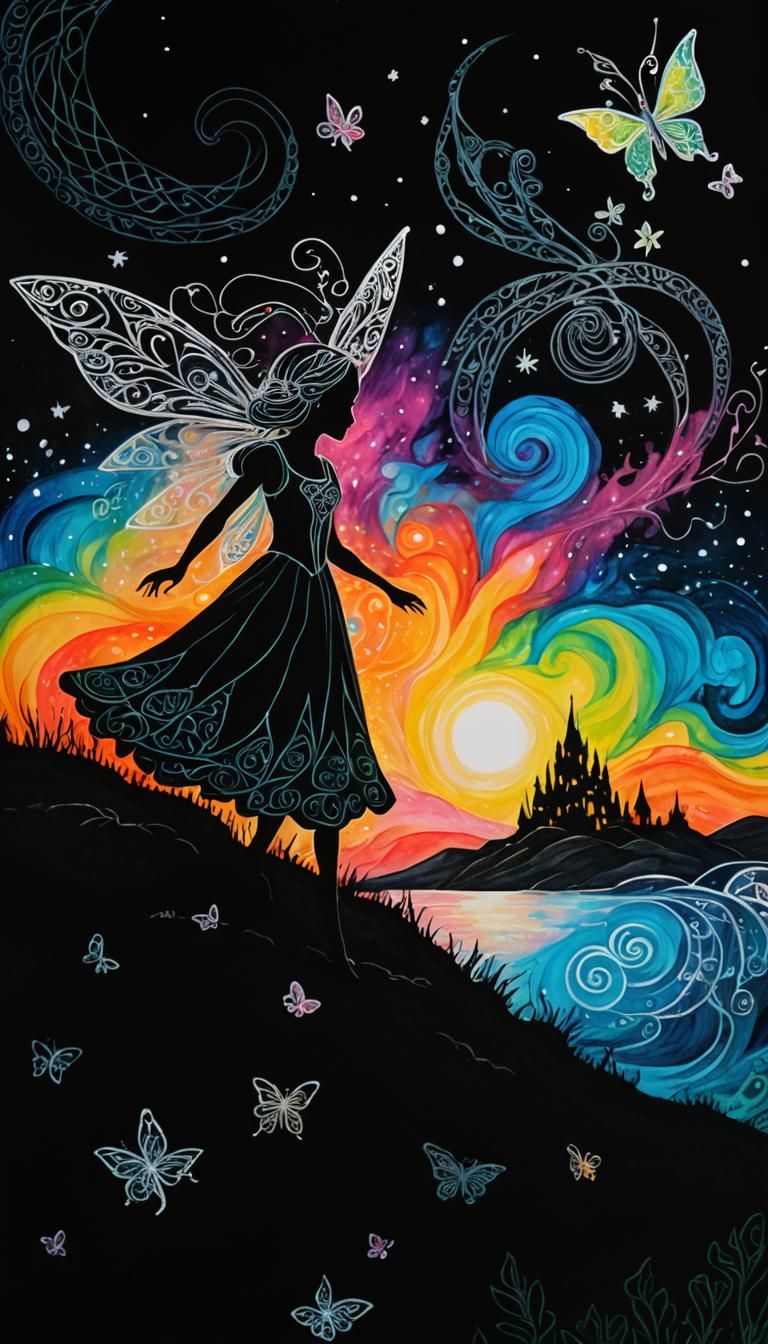 Magical Pen Writes Love in Surreal Landscape