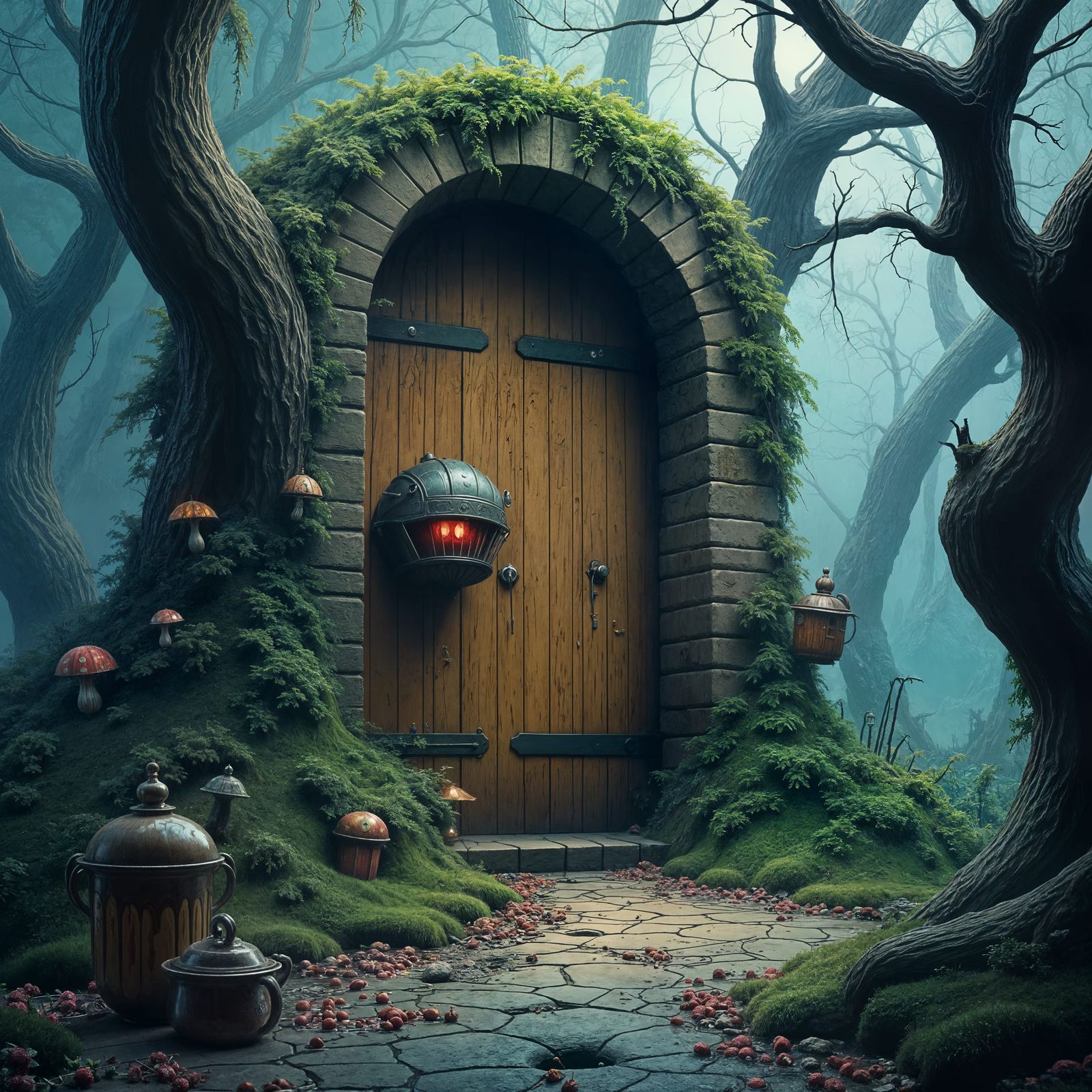 Horror Alice in Wonderland: Detailed Matte Painting