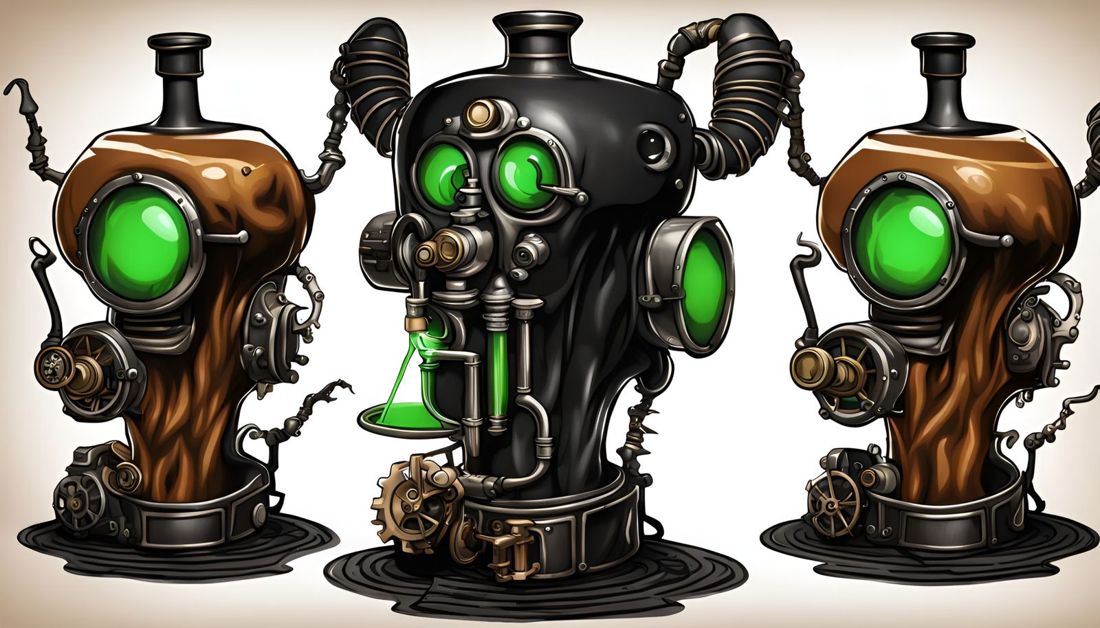 Steampunk Halloween Drink: Black Vodka Caramel