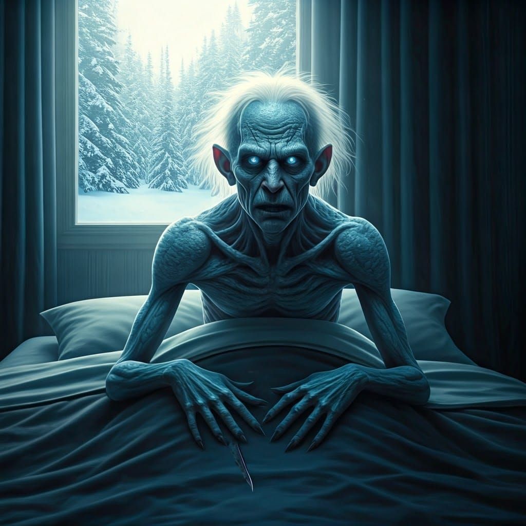 Grotesque Creature Awakening: A Photorealistic Nightmare