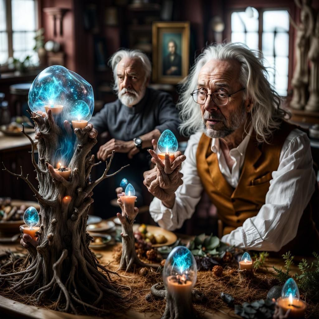 Magical Biological Scimitar in Dreamy Ethereal Style