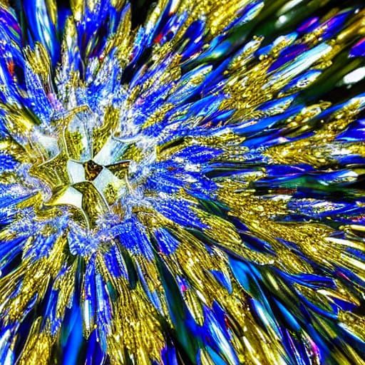 Luminescent Crystal Tulip in Macro Photography