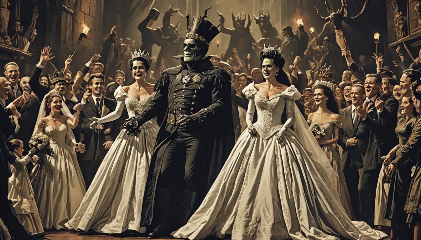 Headless Horseman and Bride Crowned Monster Royalty